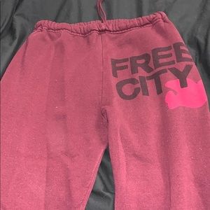 Burgundy free city sweats